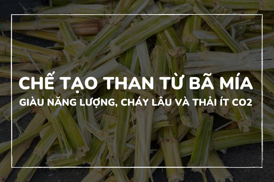 Chế tạo than từ bã mía giàu năng lượng cháy lâu và thải ít CO2
