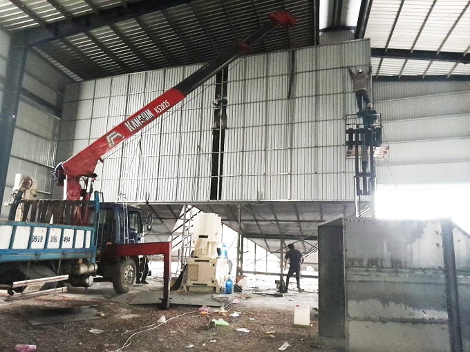 Nhận thi công bồn chứa trấu cho nhà máy xay xát trấu nghiền