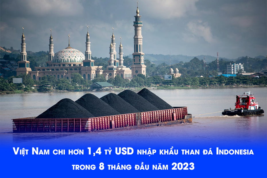 Việt Nam chi hơn 1,4 tỷ USD nhập khẩu than đá Indonesia trong 8 tháng đầu năm 2023